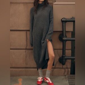 Daily Practice Karigan Midi Sweater Dress Turtleneck Edition